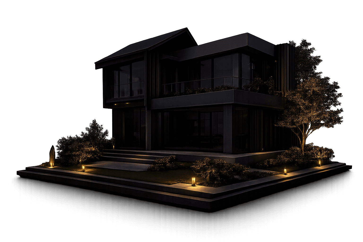 Home with lights off